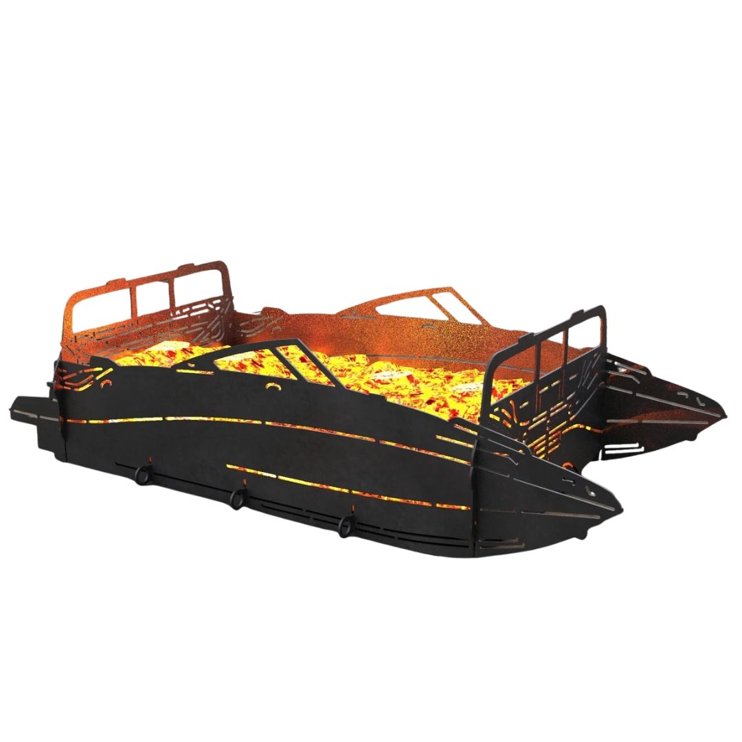 Мангал-гриль Carino Моторная лодка разборной 999х420х266 мм, металл 3 мм без покрытия