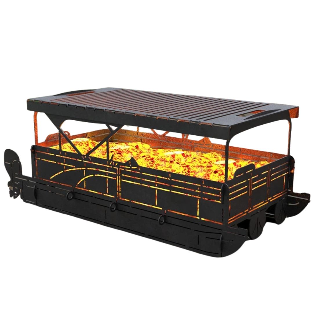 Мангал-гриль Carino Понтонный катер разборной 999х428х384 мм, металл 3 мм без покрытия