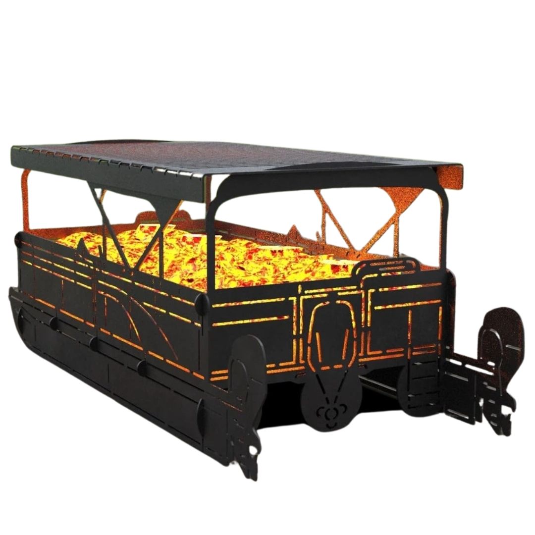 Мангал-гриль Carino Понтонный катер разборной 999х428х384 мм, металл 3 мм без покрытия