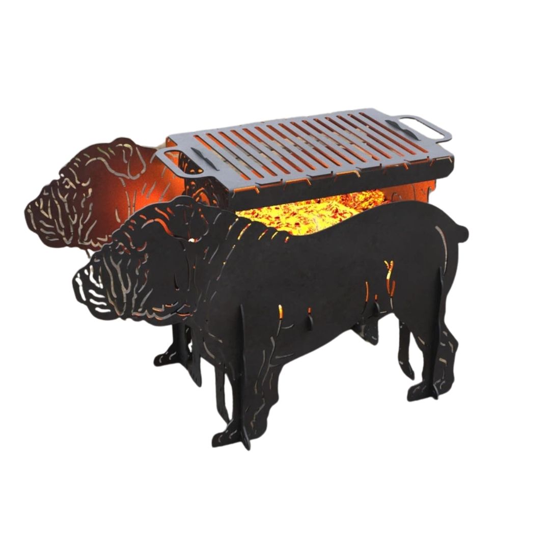 Мангал-гриль Carino Английский Бульдог разборной 770х410х508 мм, металл 3 мм без покрытия