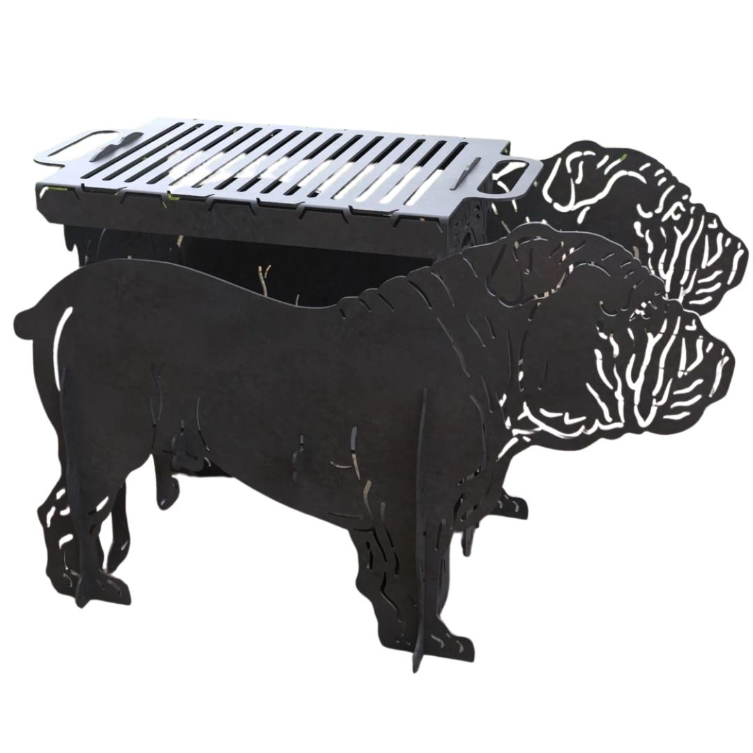 Мангал-гриль Carino Английский Бульдог разборной 770х410х508 мм, металл 3 мм без покрытия