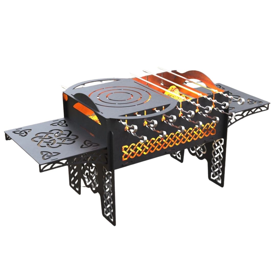 Мангал-гриль Carino Nordic розбірний 930х337х410 мм, метал 3 мм без покриття