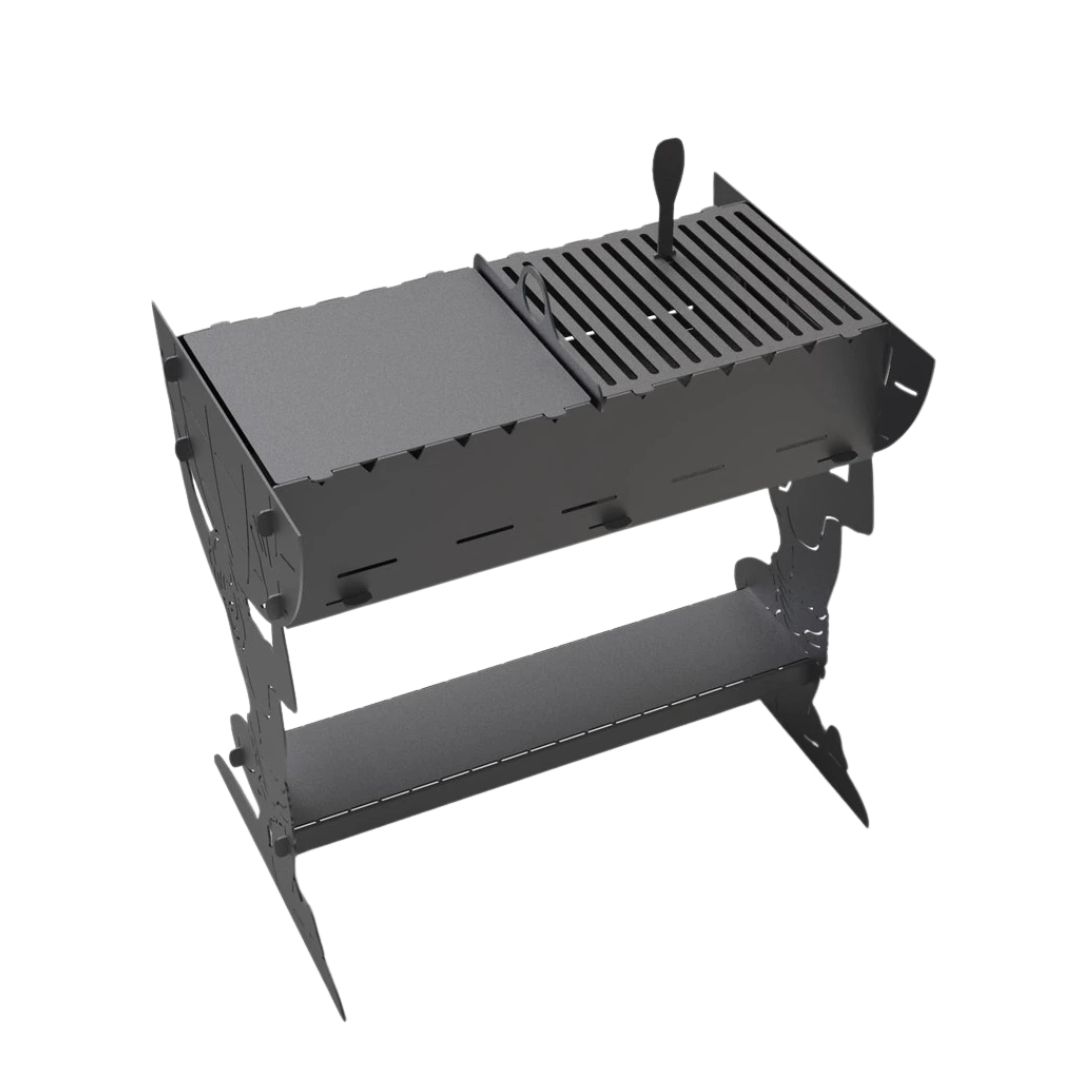 Мангал-гриль Carino Atlant разборной 737х469х697 мм, металл 3 мм без покрытия