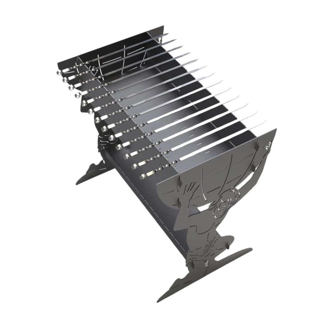 Мангал-гриль Carino Atlant разборной 737х469х697 мм, металл 3 мм без покрытия