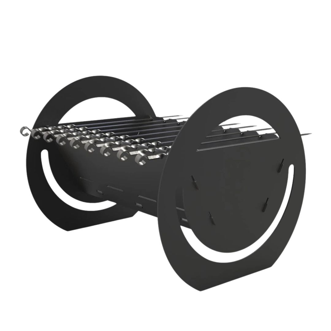 Мангал-гриль Carino Round розбірний 500х416х389 мм, метал 3 мм без покриття