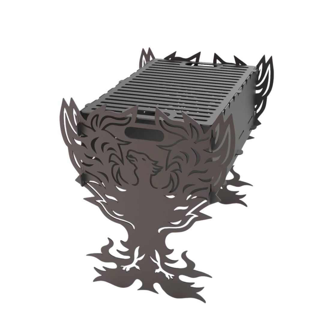 Мангал-гриль Carino Fenix разборной 536х401х484 мм, металл 3 мм без покрытия