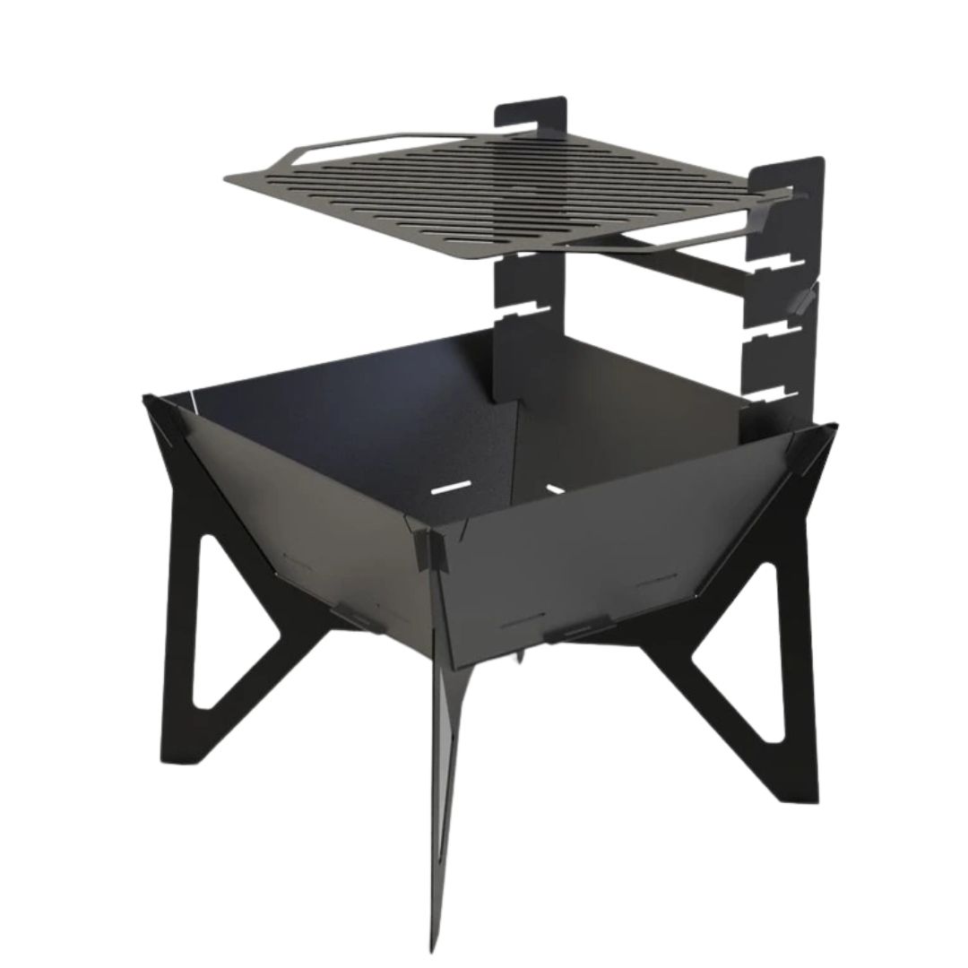 Мангал-гриль Carino квадратний V3 600 мм розбірний 615х615х807 мм, метал 3 мм без покриття