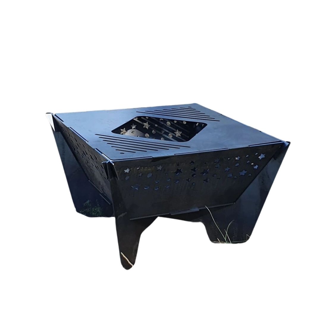 Мангал-гриль Carino Зірочки 600 мм розбірний 614х614х400 мм, метал 3 мм без покриття