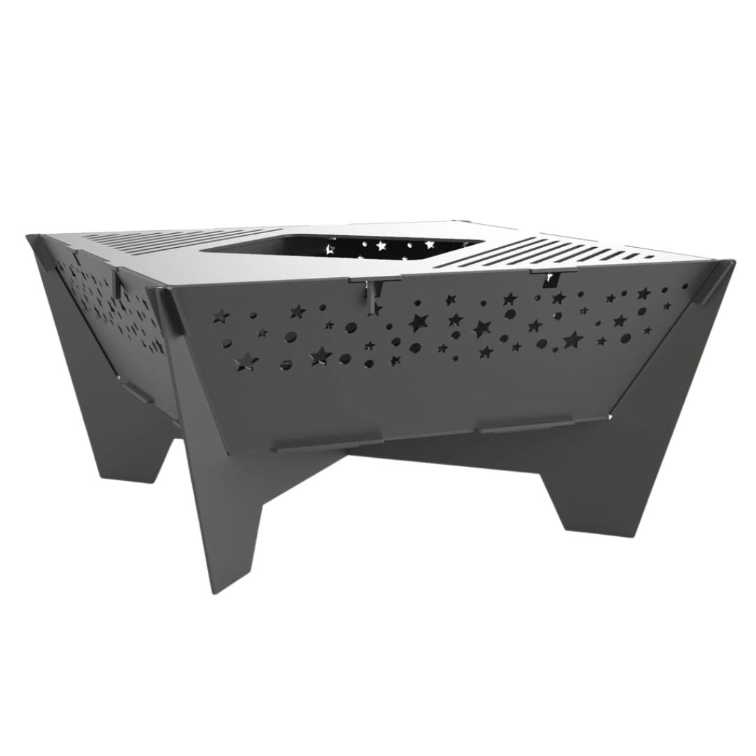 Мангал-гриль Carino Зірочки 800 мм розбірний 812х812х400 мм, метал 3 мм без покриття