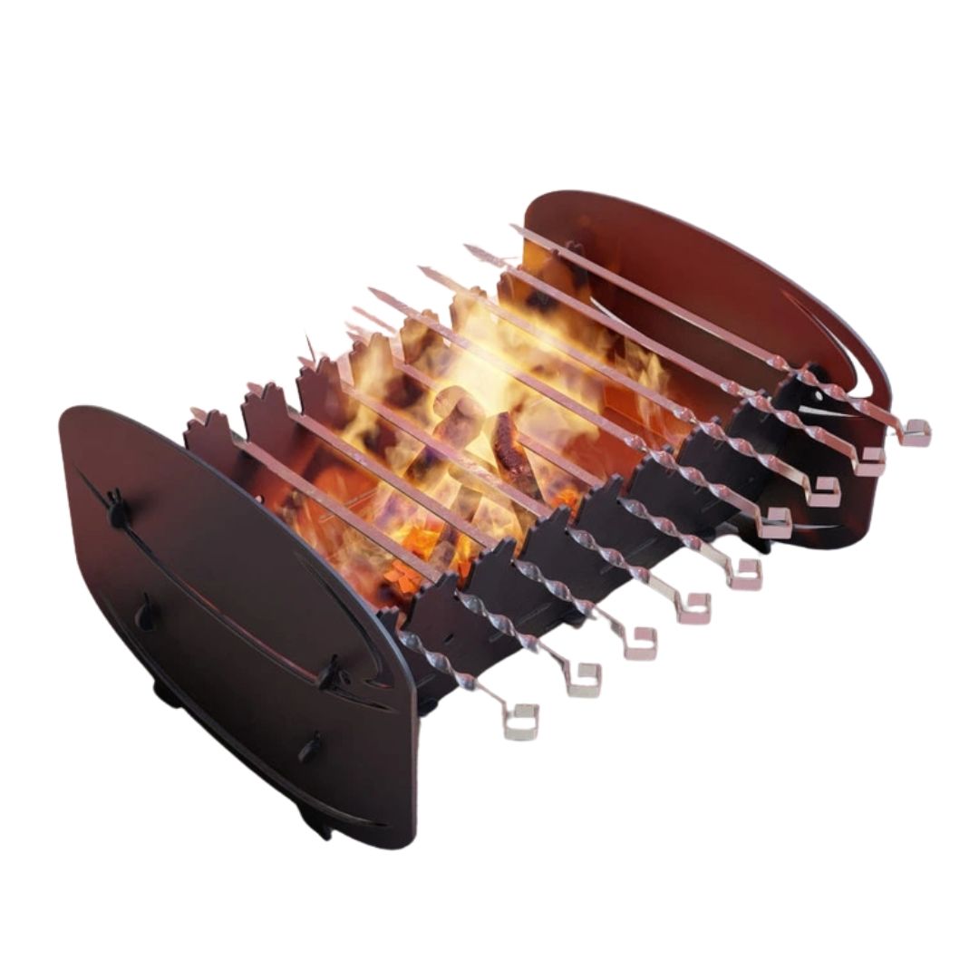 Мангал-гриль Carino Хоккей разборной 530х400х275 мм, металл 3 мм без покрытия