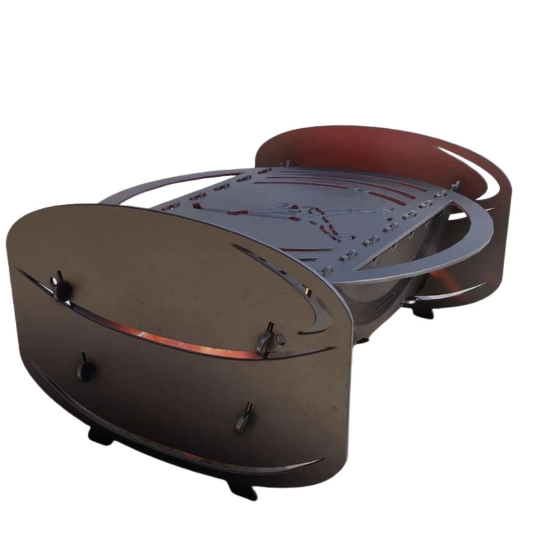 Мангал-гриль Carino Хоккей разборной 530х400х275 мм, металл 3 мм без покрытия