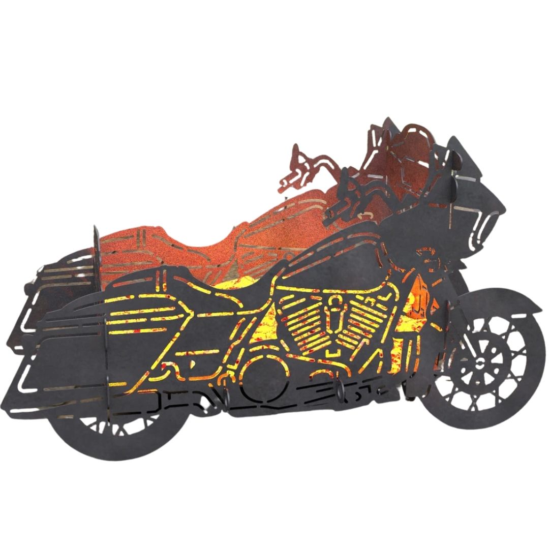 Мангал-гриль Carino Мотоцикл 2 в1 №1 разборной 1000х435х560 мм, металл 3 мм без покрытия