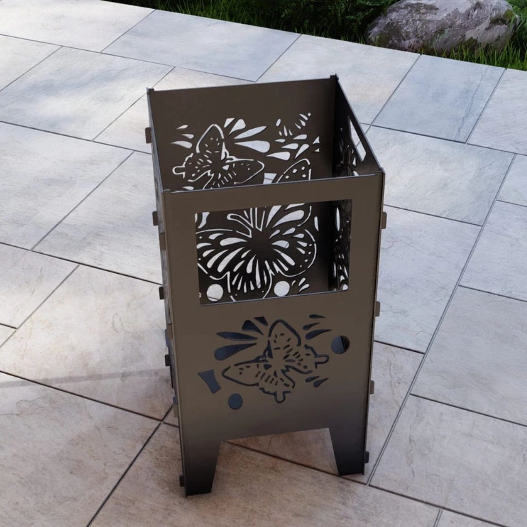 Кошик з грилем мангал-барбекю Carino Метелик V1 513х393х750 мм, метал 3 мм без покриття