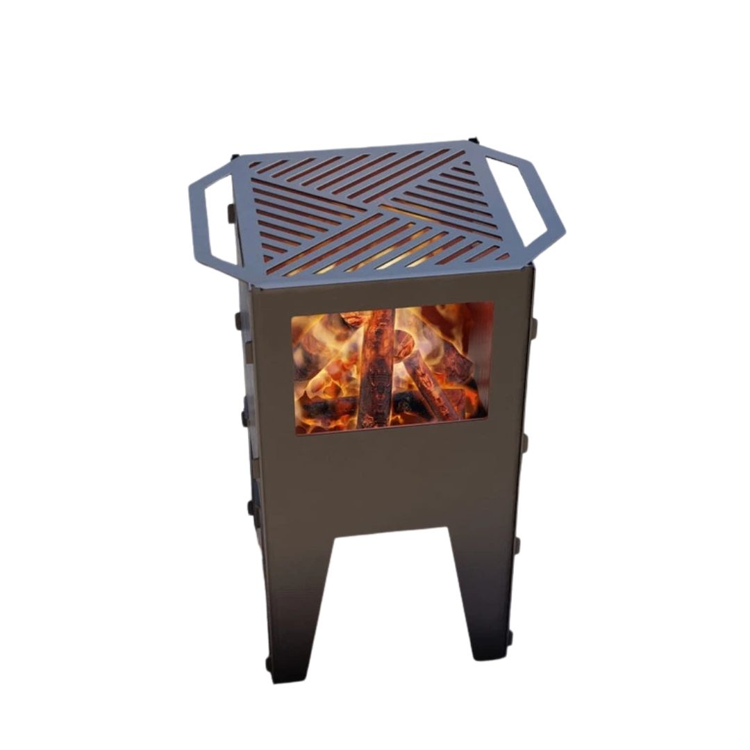 Кошик з грилем мангал-барбекю Carino V2 513х393х750 мм, метал 3 мм без покриття