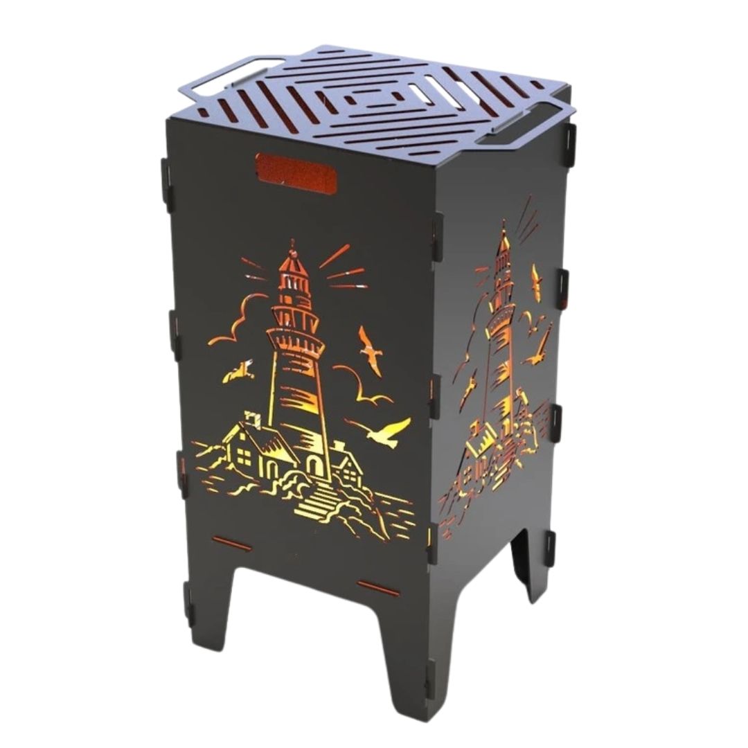 Мангал-барбекю Carino Маяк разборной 470х380х753 мм, металл 3 мм без покрытия