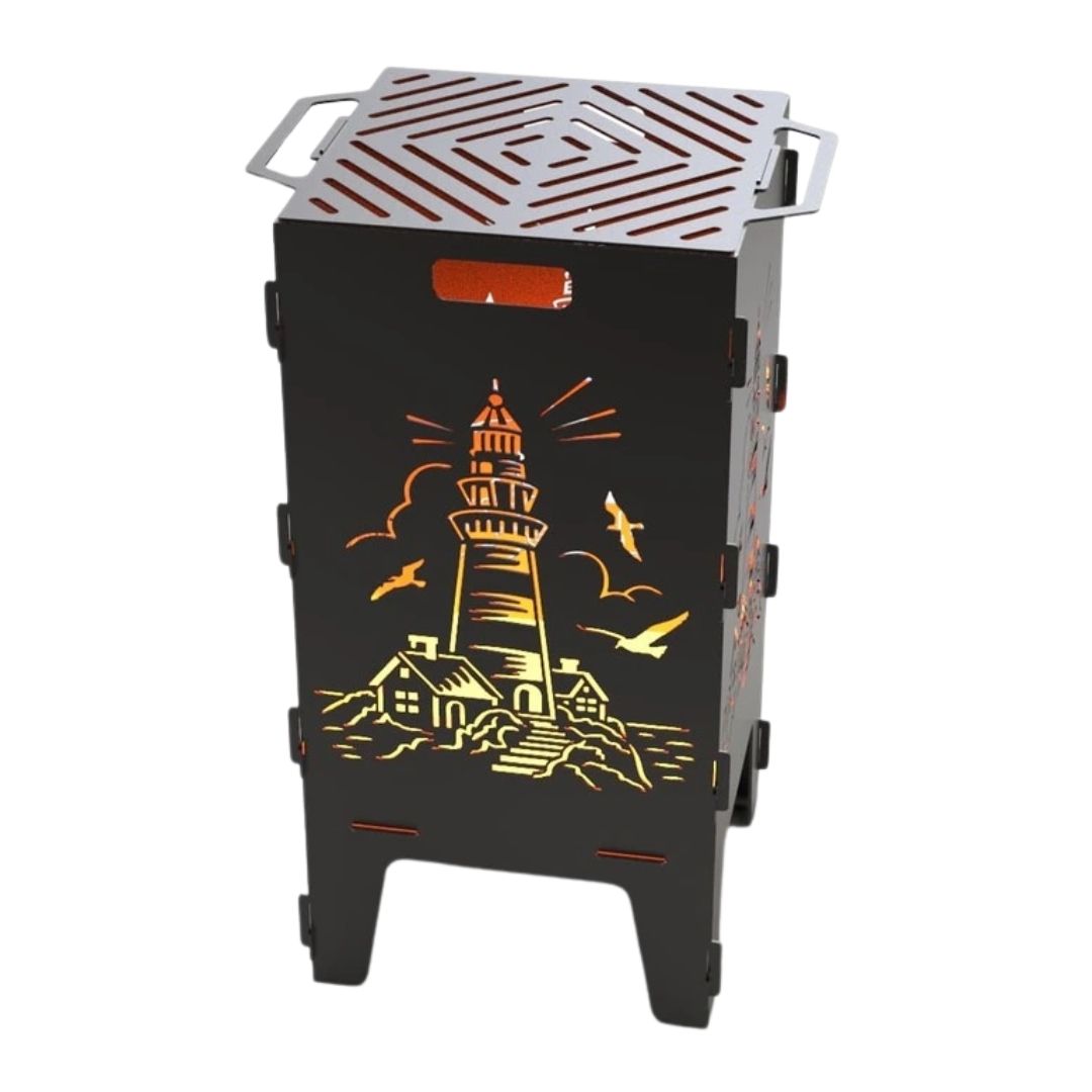 Мангал-барбекю Carino Маяк разборной 470х380х753 мм, металл 3 мм без покрытия