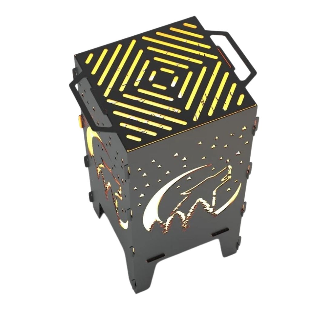 Мангал-барбекю Carino Вовк розбірний 470х380х753 мм, метал 3 мм без покриття