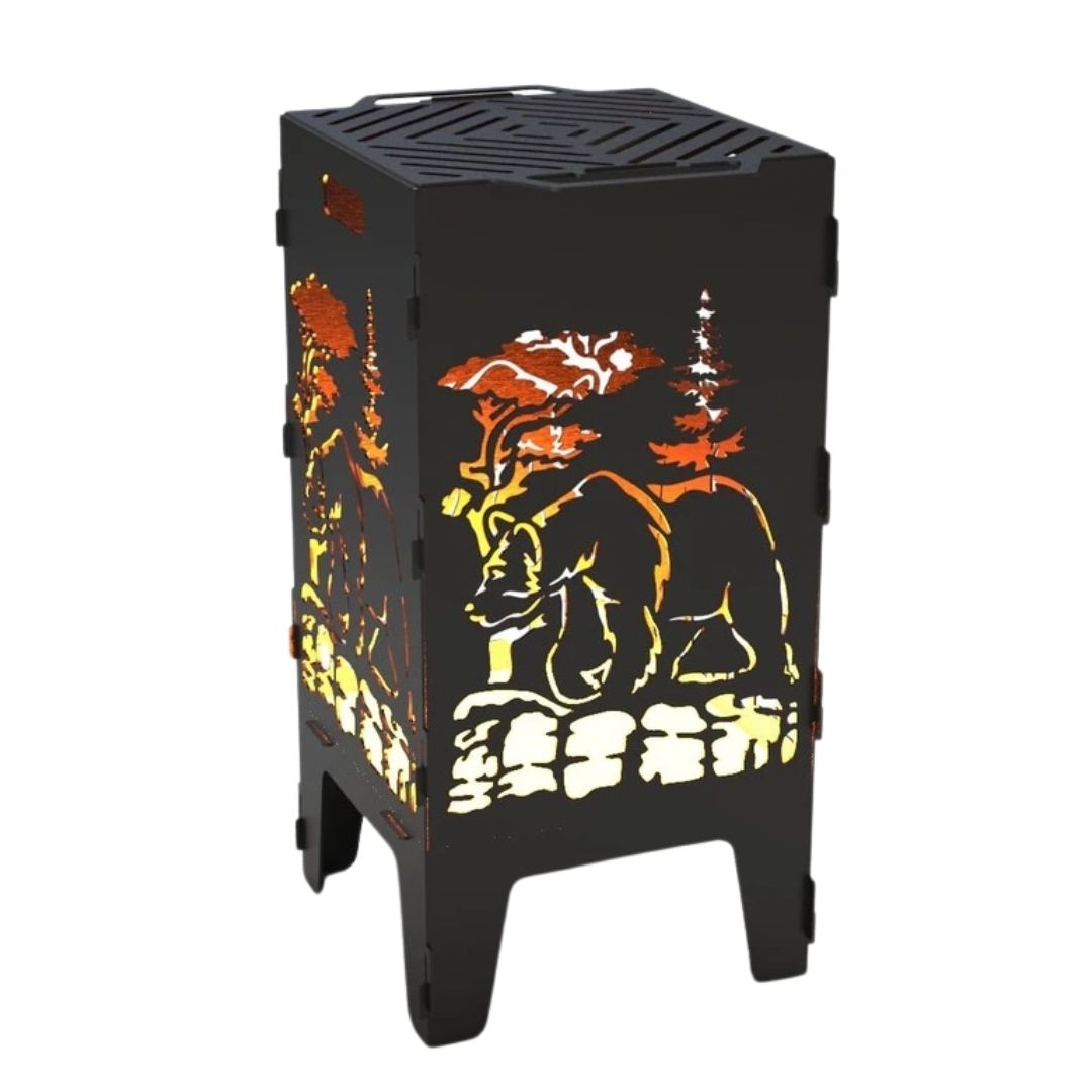 Мангал-барбекю Carino Ведмідь розбірний 470х380х753 мм, метал 3 мм без покриття