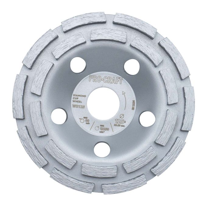 Шліфувальна алмазна чашка Procraft WR125 125мм 22.23