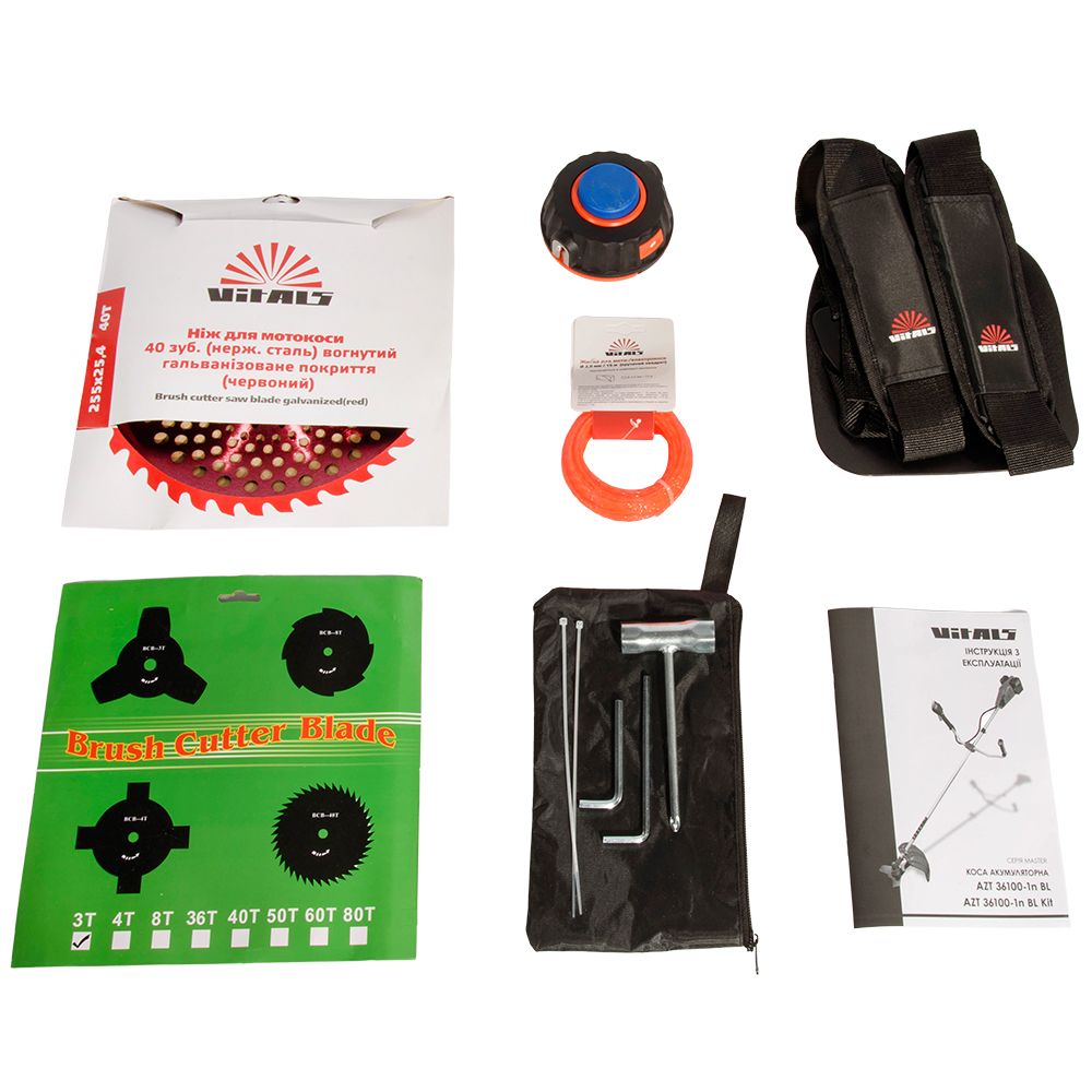 Коса акумуляторна Vitals Master AZT 36100-1n BL (Без АКБ та ЗП)