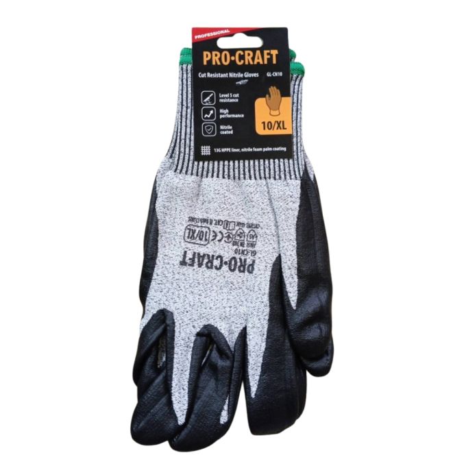 Рукавички нітрилові стійкі до порізів Procraft GL-GN10 (10/XL)