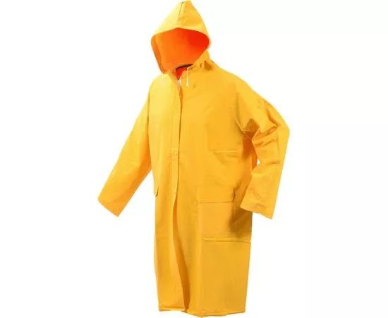 Плащ зкапюшоном водонепронекний жовтий VOREL, розмір XXXL